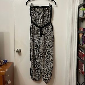 Bandeau Patterned Jumpsuit